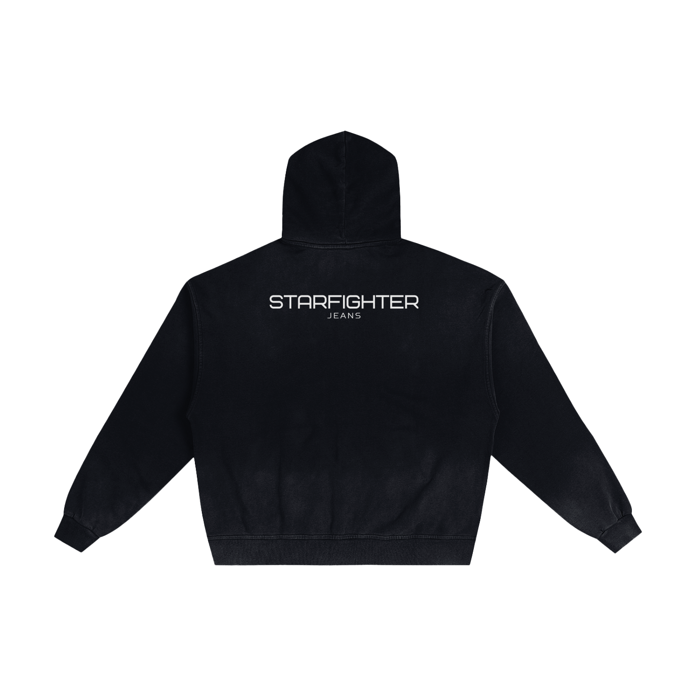 The Starfighter Jeans - Hand-Frayed Helmet Zip Hoodie